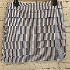 Vineyard Vines Women's Tiered 100% Cotton Blue White Striped Mini Skirt Size 6